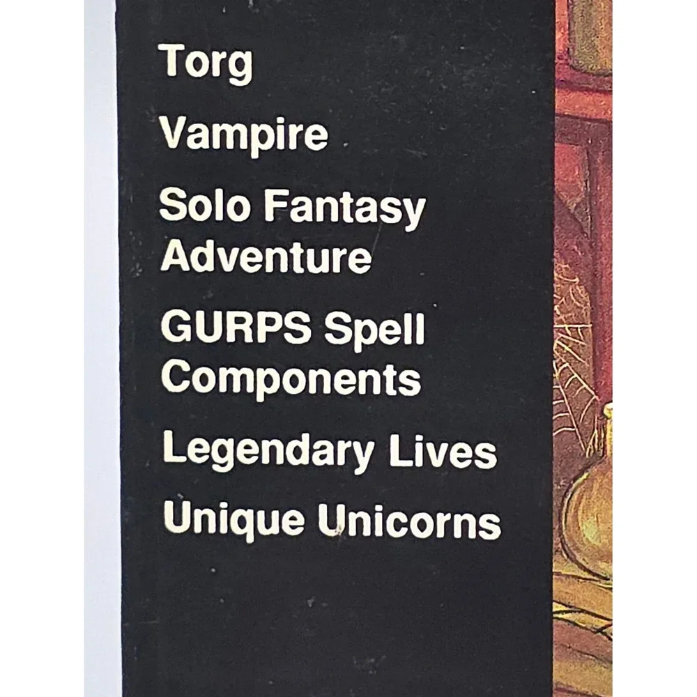 White Wolf Magazine Aug Sep 28th Annual‎ Fantasy Issue Torg VtM Vampire GURPS
